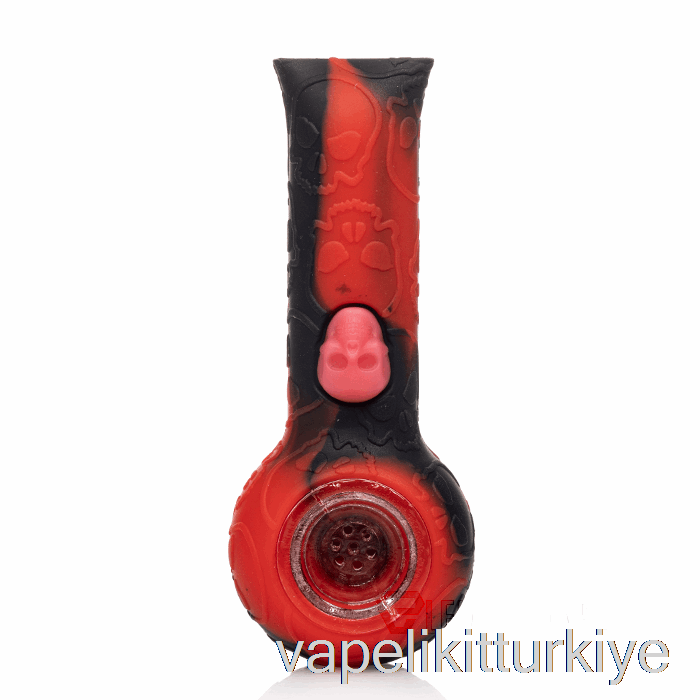 Vape Türkiye Stratus Silikon Kafatası El Borusu Kızıl (siyah / Kırmızı)